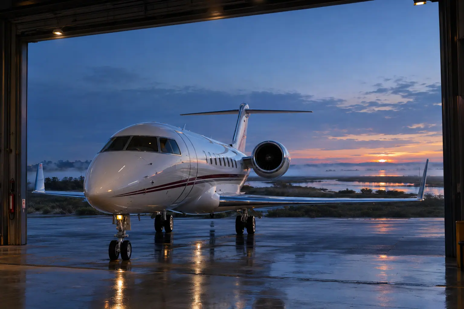 Heavy jet on the ramp