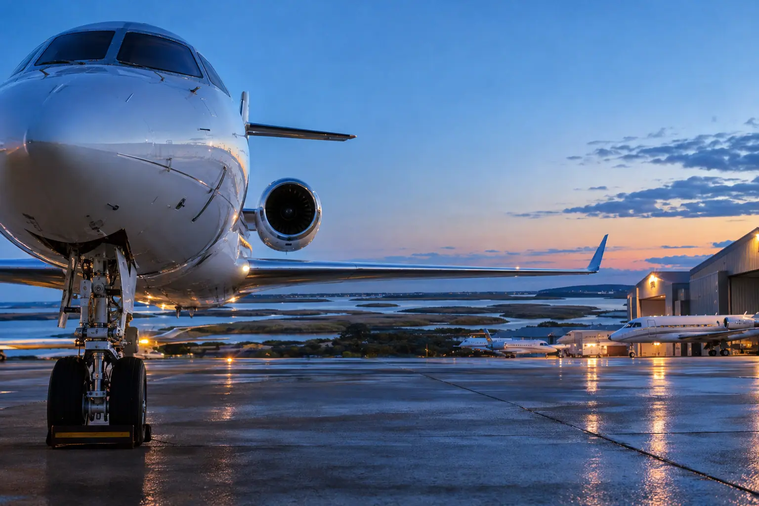 Private jets at LaGuardia Airport
