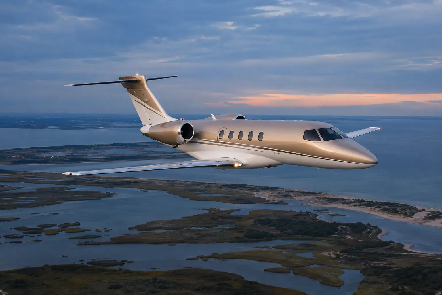 Light jet on the ramp