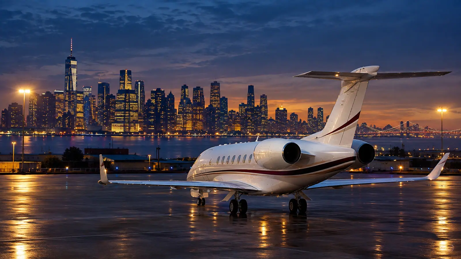 Private jet near New York